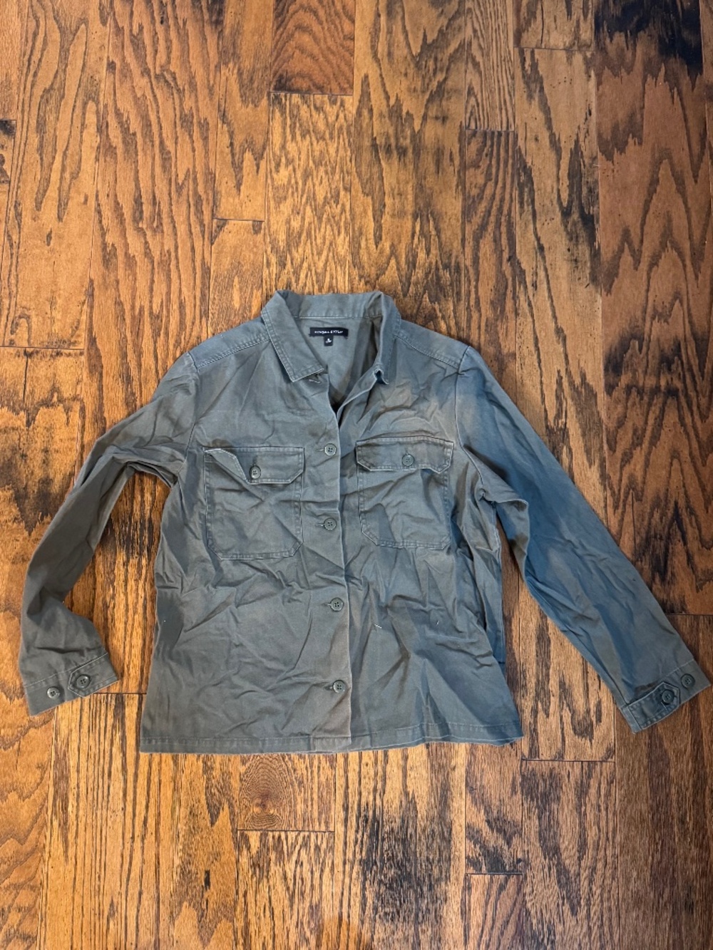 Women's Pacsun Kendall & Kyrie Army Style Forest Green Light Jacket Shirt SZ S